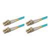 SpeedyFiberTX - 2-Pack 85 Meter Multimode 10G OM3 50/125 Fiber Patch Cable, Duplex LC to LC, Slim Zipcord Fire Retardant Plenum OFNP Cable Jacket view 1