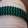 9/16 x 100 ft. Double Braid-Yacht Braid Polyester Rope Hank. Teal/Black Herringbone. view 2