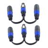 WJSTN speakon Splitter Cable 1 Male 2 Female Speaker Break Out Splitter Speak-on Cable 2 Pole Y Adapter 2Pack (1 Male to 2 Female) view 2