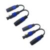 WJSTN speakon Splitter Cable 1 Male 2 Female Speaker Break Out Splitter Speak-on Cable 2 Pole Y Adapter 2Pack (1 Male to 2 Female) view 3