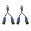 WJSTN speakon Splitter Cable 1 Male 2 Female Speaker Break Out Splitter Speak-on Cable 2 Pole Y Adapter 2Pack (1 Male to 2 Female) view 4