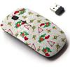2.4G Wireless Mouse with Cute Pattern Design for All Laptops and Desktops with Nano Receiver - Christmas Boots Gifts view 1