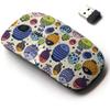 2.4G Wireless Mouse with Cute Pattern Design for All Laptops and Desktops with Nano Receiver - Cute Fish Kids view 1