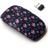2.4G Wireless Mouse with Cute Pattern Design for All Laptops and Desktops with Nano Receiver - Cute Foxes view 1