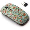 2.4G Wireless Mouse with Cute Pattern Design for All Laptops and Desktops with Nano Receiver - Christmas Happy New Year view 1