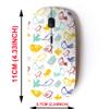 2.4G Wireless Mouse with Cute Pattern Design for All Laptops and Desktops with Nano Receiver - Birds Leaves Patter Flat view 2