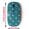 2.4G Wireless Mouse with Cute Pattern Design for All Laptops and Desktops with Nano Receiver - Christmas Deer Wildflower view 2