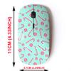 2.4G Wireless Mouse with Cute Pattern Design for All Laptops and Desktops with Nano Receiver - Candy Cane Lollipop Christmas view 2