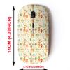 2.4G Wireless Mouse with Cute Pattern Design for All Laptops and Desktops with Nano Receiver - Christmas Holiday Reindeer view 2