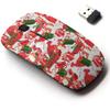 2.4G Wireless Mouse with Cute Pattern Design for All Laptops and Desktops with Nano Receiver - Festive Christmas New Year view 1