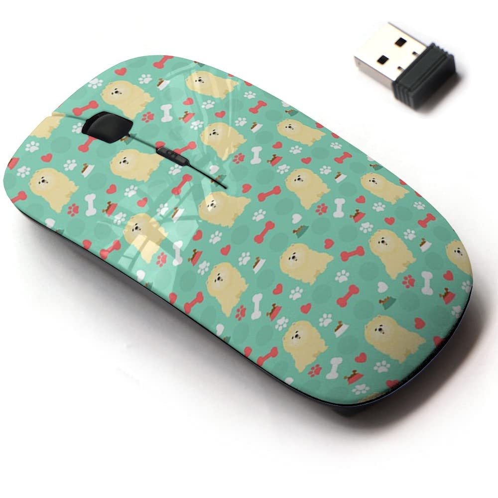 2.4G Wireless Mouse with Cute Pattern Design for All Laptops and Desktops with Nano Receiver - Cute Chow Dog
