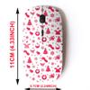 2.4G Wireless Mouse with Cute Pattern Design for All Laptops and Desktops with Nano Receiver - Christmas Pastel view 2