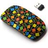 2.4G Wireless Mouse with Cute Pattern Design for All Laptops and Desktops with Nano Receiver - Christmas Cookies Candy view 1