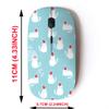 2.4G Wireless Mouse with Cute Pattern Design for All Laptops and Desktops with Nano Receiver - Christmas Cats White view 2