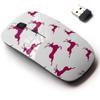 2.4G Wireless Mouse with Cute Pattern Design for All Laptops and Desktops with Nano Receiver - Christmas Reindeers on view 1