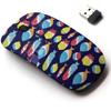 2.4G Wireless Mouse with Cute Pattern Design for All Laptops and Desktops with Nano Receiver - Cute Fish view 1