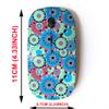 2.4G Wireless Mouse with Cute Pattern Design for All Laptops and Desktops with Nano Receiver - Christmas Stars Snowflakes view 2