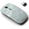 2.4G Wireless Mouse with Cute Pattern Design for All Laptops and Desktops with Nano Receiver - Cute Hippopotamus amphibius view 1