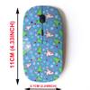 2.4G Wireless Mouse with Cute Pattern Design for All Laptops and Desktops with Nano Receiver - Christmas Tree Blue view 2