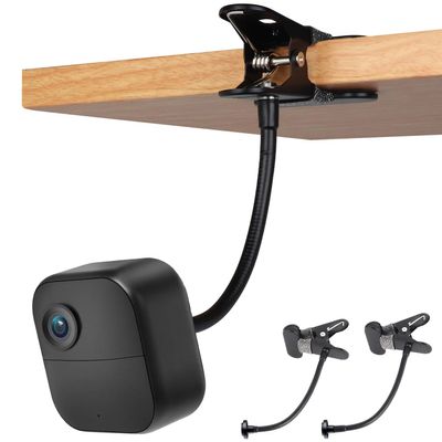 iTODOS 2 Pack Flexible Clip Clamp Mount Compatible with Blink Outdoor 4 (4th Gen)/(3rd Gen) XT3/Blink XT/XT2/Mini,8 inches Gooseneck Arm,Attach Your Blink Camera Wherever You Like Without Any Tools