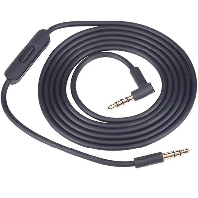 3.5mm to 3.5mm Replacement Solo 3 Audio Cable Cord Wire with in-line Microphone and Remote Control Compatible with Beats by Dr Dre Solo/Studio/Pro/Detox/Wireless/Mixr/Executive/Pill Headphones (Black)