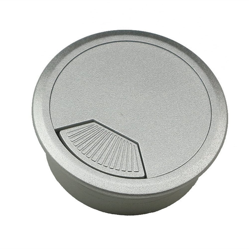Cable Port Hole Cover 2pcs ABS Computer Desk Table Grommet Cable Port Wire Hole Cover 50mm/53mm/60mm Wire Storage Rack Furniture Hardware Never Scratch and fray Cables