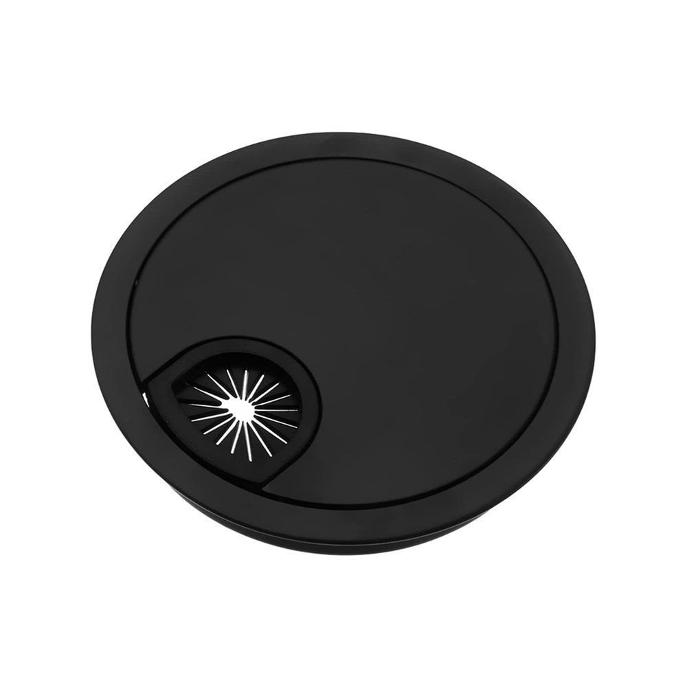 Cable Port Hole Cover 1PC Zinc Alloy Desk Wire Hole Cover Computer Tidy Grommet Table Cable Outlet Port Surface Line Box Table Cable Fastener Hardware Never Scratch and fray Cables