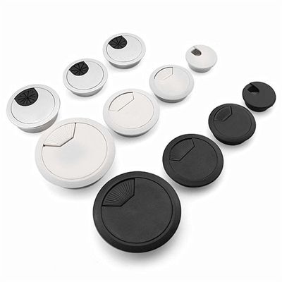 Cable Port Hole Cover 1/2/5/10pcs 35/50/53/60/80mm PC Computer Desk Plastic Grommet Table Cable Tidy Wire Hole Cover Cap Plug Never Scratch and fray Cables