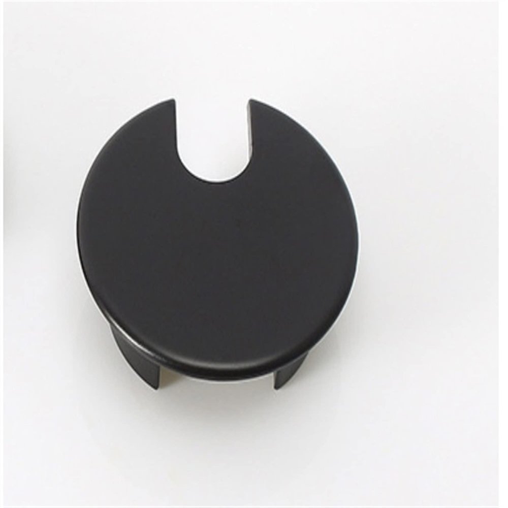 Cable Port Hole Cover 10pcs/Lot Furniture Hardware Computer Grommet Table Cable Outlet Port Surface Line Box Zinc Alloy Desk Wire Hole Cover Never Scratch and fray Cables (Color : Black)
