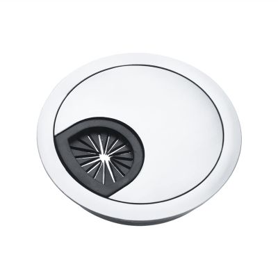 Cable Port Hole Cover 1PC Zinc Alloy Desk Wire Hole Cover Computer Tidy Grommet Table Cable Outlet Port Surface Line Box Table Cable Fastener Hardware Never Scratch and fray Cables