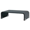 ZQQLVOO TV Stand/Monitor Riser Glass Black 15.7"x9.8"x4.3",Modern and Simple Design TV Rack, Sturdy Structure,Tempered Glass TV Rack,for Living Room, Entertainment Room, Office view 1
