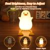 Anywin Duck Night Light, Cute Ducks Gifts, Squishy Silicone Animal Night Lamp for Nursery Bedside with Dimmer & Rechargeable, Gifts for Birthday Holiday Valentine's Day Mothers' Day view 2