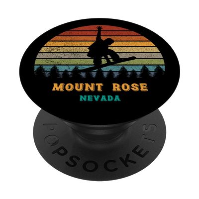 Mount Rose Tahoe Nevada Vintage Sun Snowboarding Snowboarder PopSockets Standard PopGrip
