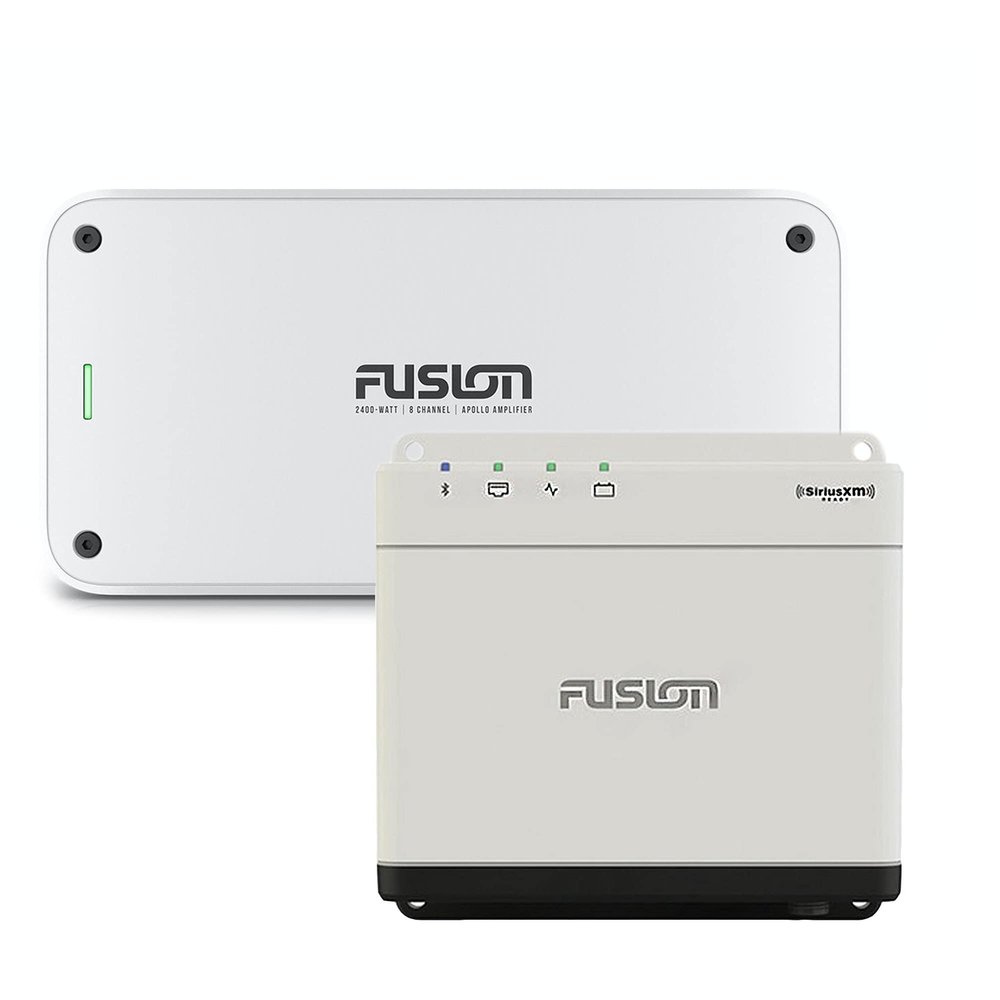 Fusion MS-WB670 Apollo Marine Entertainment System with Fusion MS-AP82400 Apollo 8 Channel Marine Amplifier