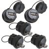 ANMBEST 5PCS USB2.0 Panel Mount Connector, IP67 Waterproof Outdoor USB Plug Adapter Female to Female Socket with Waterproof/Dust Cap (M25 5PCS) view 1