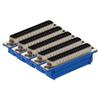Heyiarbeit 37-pin 2-Row IDC D-Sub Ribbon Cable Connector 63.5mm Male Socket IDC Crimp Port Terminal Breakout for Flat Ribbon Cable Blue 5pcs view 1