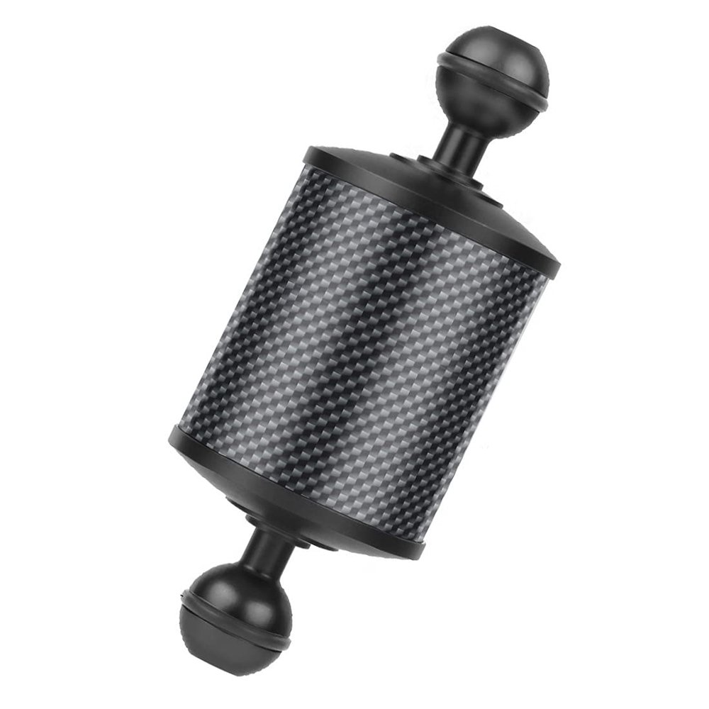 FEICHAO Upgraded Diving Floating Arm D60mm 1inch Double Ball Head Buoyancy Underwater Anti-Leakage Anti-Falling Compression-Resistant (5inch,Black)