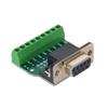 Heyiarbeit DB9 Breakout Board Connector 9 Pin 2 Row RS232/485 Serial Female Port Solder-Free Terminal Block Adapter with Positioning Riveting for Automatic Control Equipment Computer Black 1pcs view 1