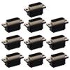 Heyiarbeit 15-pin 2-Row IDC D-Sub Ribbon Cable Connector 33.3mm Male Socket IDC Crimp Port Terminal Breakout for Flat Ribbon Cable Black 10pcs view 1