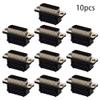 Heyiarbeit 15-pin 2-Row IDC D-Sub Ribbon Cable Connector 33.3mm Male Socket IDC Crimp Port Terminal Breakout for Flat Ribbon Cable Black 10pcs view 3