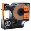 GREENCYCLE Industrial Permanent Vinyl Labels 18434 3/8" (9mm) x 18ft (5.5m) Compatible for DYMO Rhino 5200 4200 3000 5000 6000 PRO1000,LabelWriter 450 Duo (Black on Orange, 30 Pack) view 1