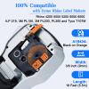 GREENCYCLE Industrial Permanent Vinyl Labels 18434 3/8" (9mm) x 18ft (5.5m) Compatible for DYMO Rhino 5200 4200 3000 5000 6000 PRO1000,LabelWriter 450 Duo (Black on Orange, 30 Pack) view 2