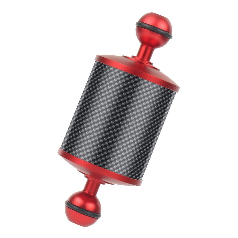 FEICHAO Upgraded Diving Floating Arm D60mm 1inch Double Ball Head Buoyancy Underwater Anti-Leakage Anti-Falling Compression-Resistant (5inch,Red)