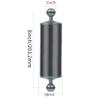 FEICHAO Upgraded Diving Floating Arm D60mm 1inch Double Ball Head Buoyancy Underwater Anti-Leakage Anti-Falling Compression-Resistant (8inch,Grey) view 2
