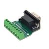 Heyiarbeit DB9 Breakout Board Connector 9 Pin 2 Row RS232/485 Serial Male Port Solder-Free Terminal Block Adapter with Positioning Riveting for Automatic Control Equipment Computer Black 1pcs view 1