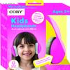 Coby Wired Kids Headphones, Over-Ear Headphones with 3.5-Millimeter Jack and Soft Cushions for School, Learning, and Travel, 85 dB Volume Limit, Built-in Microphone, Adjustable Headband, Pink view 2