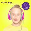 Coby Wired Kids Headphones, Over-Ear Headphones with 3.5-Millimeter Jack and Soft Cushions for School, Learning, and Travel, 85 dB Volume Limit, Built-in Microphone, Adjustable Headband, Pink view 4
