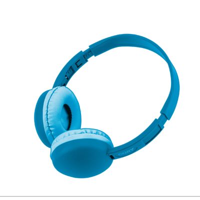 Coby Wired Kids Headphones, Over-Ear Headphones with 3.5-Millimeter Jack and Soft Cushions for School, Learning, and Travel, 85 dB Volume Limit, Built-in Microphone, Adjustable Headband, Blue