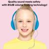 Coby Wired Kids Headphones, Over-Ear Headphones with 3.5-Millimeter Jack and Soft Cushions for School, Learning, and Travel, 85 dB Volume Limit, Built-in Microphone, Adjustable Headband, Blue view 4