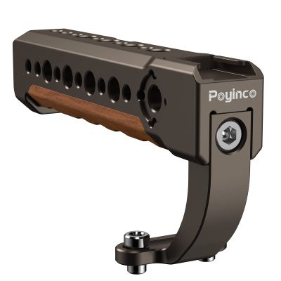 Poyinco Camera Top Handle Grip and Cage Stabilizer Rig with Cold Shoe Mount for DSLR Camera